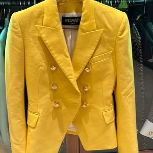 Balmain yellow blazer